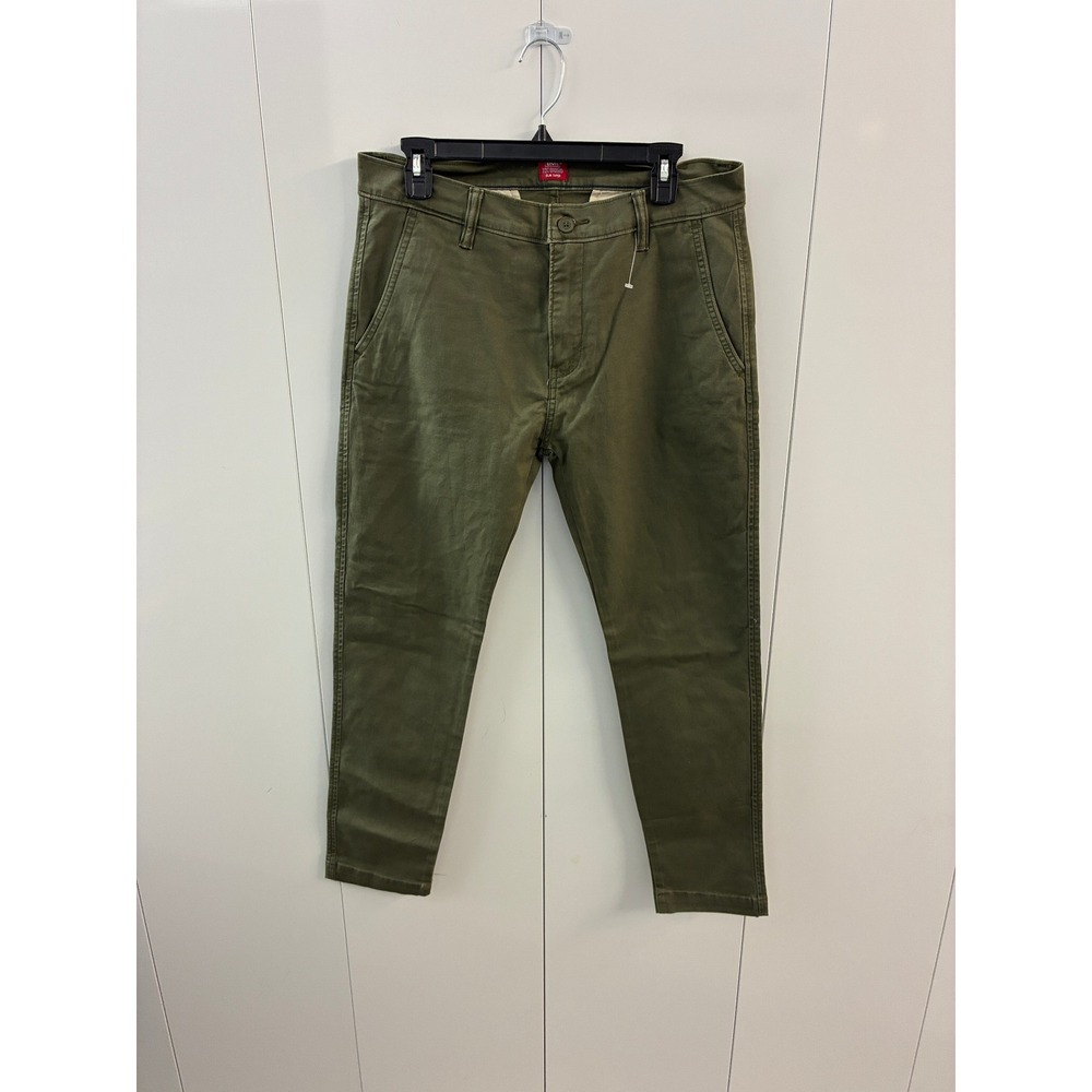 Levis XX Chino Slim Taper Pants Mens 31x26 Olive Green Twill Trousers